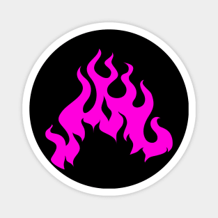 Neon Pink Flames Magnet